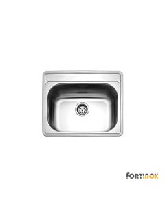 Νεροχύτης Κουζίνας Ανοξείδωτος Valley 60x50 Fortinox Inox Σαγρέ 25060-112