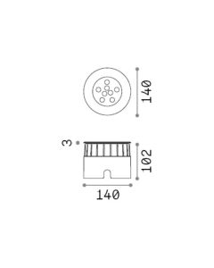 Χωνευτό Φωτιστικό FLOOR PT D14 Ideal Lux 255682