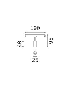 Γραμμικό Σύστημα Φωτισμού EGO SPOT SINGLE 03W 3000K ON-OFF NE Ideal Lux 257617