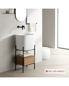 Έπιπλο μπάνιου Laila 2701-NROP με συρτάρι 2705-89 Scarabeo 270105-NROP89