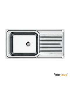 Νεροχύτης Κουζίνας Ανοξείδωτος Arena 100x50 Fortinox Inox Λείο  27110-110