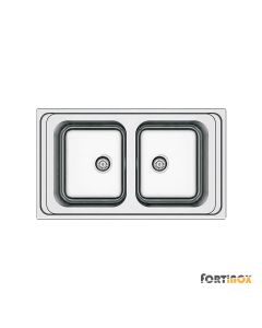 Νεροχύτης Κουζίνας Ανοξείδωτος Arena 86x50 Fortinox Inox Λείο  27286-110