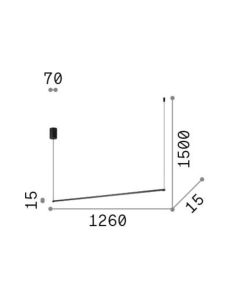 ESSENCE SP D126 NERO 3000K Ideal Lux 285092