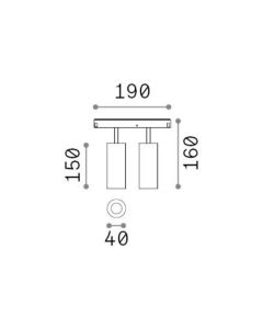 EGO TRACK DOUBLE 24W 3000K DALI WH Ideal Lux 286389