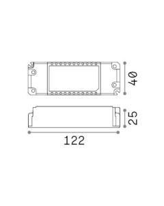 Driver LED BENTO Τροφοδοτικό 1-10V 12W 250mA Ideal Lux 287843
