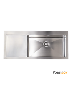 Νεροχύτης Κουζίνας Ανοξείδωτος Squadro 116x51 Fortinox Inox Λείο Left 29115L-110