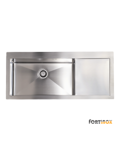 Νεροχύτης Κουζίνας Ανοξείδωτος Squadro 116x51 Fortinox Inox Λείο Right 29115R-110