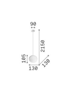 Κρεμαστό Φωτιστικό COTTON SP1 D13 Ideal Lux 297781