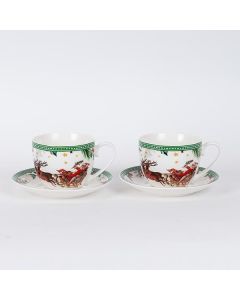 ΚΟΥΠΑ ΜΕ ΠΙΑΤΑΚΙ, ΜΕ ΧΡΙΣΤΟΥΓΕΝΝΙΑΤΙΚΗ ΠΑΡΑΣΤΑΣΗ, ΣΕΤ 2 ΤΜΧ Eurolamp 600-46507