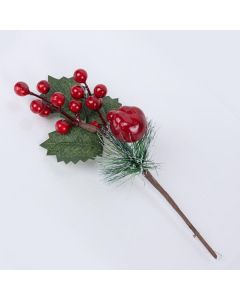 ΠΙΚΑΚΙ ΜΕ ΚΟΚΚΙΝΑ BERRIES KAI ΜΗΛΟ, 26cm Eurolamp 600-46129