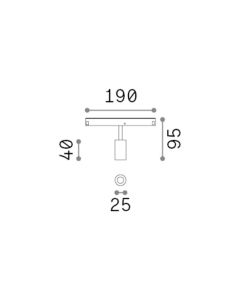 Γραμμικό Σύστημα Φωτισμού EGO SPOT SINGLE 03W 3000K 1-10V NE Ideal Lux 303666