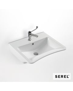 Νιπτήρας Πορσελάνης ΑΜΕΑ 67,5 x 55,5 SEREL White 3044-300