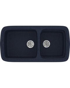 Νεροχύτης Κουζίνας 96x50,5εκ. Ένθετος Eρμάριο 100 εκ.Συνθετικός Granite Blue Sanitec Classic 305-18