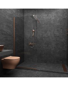 Orabella Serena Rose Gold H185 80 cm - Καμπίνα ελεύθερης τοποθέτησης με βραχίονα στήριξης τοίχου 30555