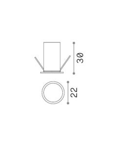 Χωνευτό Φωτιστικό QUARK FI 2.8W 3000K NE Ideal Lux 305844