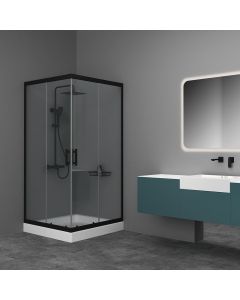 Orabella Vitalia Square Easy Fix Black matt H200 120X120 - Καμπίνα Τετράγωνη 30588