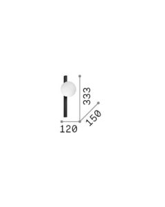 Απλίκα BINOMIO AP1 Μαύρο Ideal Lux 310664