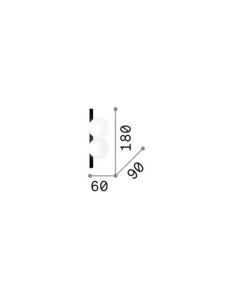 Φωτιστικό Οροφής BINOMIO LED PL2 Μαύρο Ideal Lux 313252