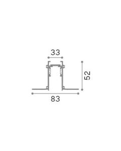 Προφίλ EGO RECESSED EASY BINARIO 2 MT NE Ideal Lux 320496