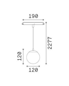 Γραμμικό Σύστημα Φωτισμού EGO PENDANT BALL 10W 3000K ON-OFF BI Ideal Lux 327532