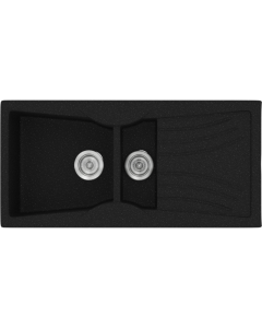 Νεροχύτης Κουζίνας Συνθετικός 104x51cm Ένθετος Eρμάριο 70cm Sanitec Classic 329-22-Metallic-Space