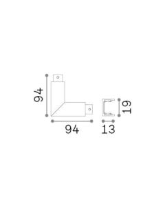 ACCESSORI STICK SURFACE GIUNTO A L Μαύρο Ideal Lux 330358