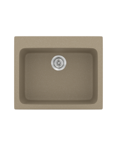 Νεροχύτης Κουζίνας Συνθετικός 60x50 εκ. Ένθετος Eρμάριο 60 εκ. Sanitec Classic 331-42-Granite-Taupe