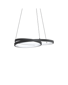 Κρεμαστό Φωτιστικό OZ SP D040 ON-OFF Μαύρο 3000K Ideal Lux 364957