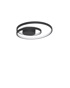 Φωτιστικό Οροφής OZ PL D040 ON-OFF Μαύρο 3000K Ideal Lux 365039