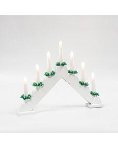 ΚΗΡΟΠΗΓΙΟ ΛΕΥΚΟ, 230V, ΜΕ 7 ΛΕΥΚΑ ΚΕΡΑΚΙΑ, ΘΕΡΜΑ ΛΕΥΚΑ, ΞΥΛΙΝΟ, 39x4,8x30cm Eurolamp 600-41608