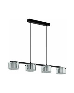 Eglo Copillos Μοντέρνο Κρεμαστό Φωτιστικό Πολύφωτο με Ενσωματωμένο LED σε Μαύρο Χρώμα 39875