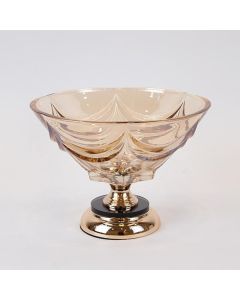 ΜΠΩΛ ΜΕΤΑΛΛΙΚΟ - ΓΥΑΛΙΝΟ ΧΡΥΣΟ 29x22cm Eurolamp 754-11024