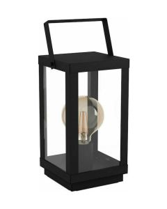 Eglo Bradford Επιτραπέζιο Διακοσμητικό Φωτιστικό με Ντουί για Λαμπτήρα E27 σε Μαύρο Χρώμα 43623