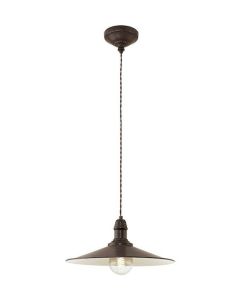 Eglo Stockbury Κρεμαστό Φωτιστικό Μοντέρνο Μονόφωτο Καμπάνα Μπρούτζινο 49456