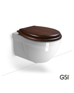 Λεκάνη Κρεμαστή CLASSIC με Απλό κάλυμμα MS87 Ξύλο, GSI White  871200W-300