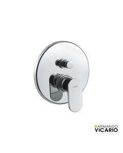 Μίκτης Εντοιχισμού 2 Εξόδων Slim Vicario Chrome 500050D-100