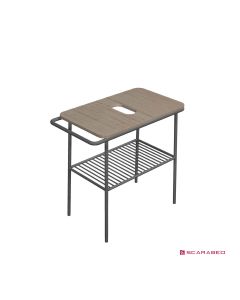 Έπιπλο μπάνιου Fuji 79εκ. Wood/Ardesia (Black Matt) χωρίς νιπτήρα, Scarabeo 6018-8949