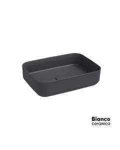 Νιπτήρας Πορσελάνης 50x36 Bianco Ceramica anthracite Matt 34050-421