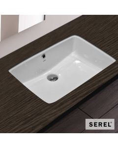 Νιπτήρας Πορσελάνης Υποκαθήμενος56x37,5 SEREL White 0561-300
