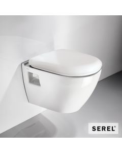 Λεκάνη Κρεμαστή SMART12/48,5 με Απλό κάλυμμα 6001, Serel White SM1200-300