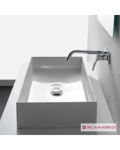 Νιπτήρας Πορσελάνης Teorema2.0 60x40 Scarabeo White 5101-300