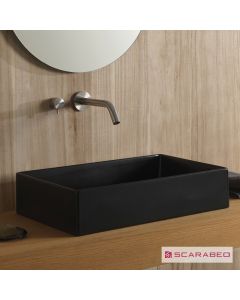 Νιπτήρας Πορσελάνης Teorema2.0 60x40 Scarabeo Ardesia (Black Matt) 5101-401