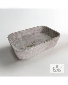 Νιπτήρας Μαρμάρινος  Gaia 60x38 h.14 Fossil Tundra Grey DS60-423