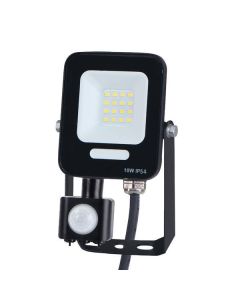 ΠΡΟΒΟΛΕΑΣ LED 10W SMD ΜΕ ΠΕΡΙΣΤΡΕΦΟΜΕΝΟ ΑΝΙΧΝΕΥΤΗ ΚΙΝΗΣΗΣ ΜΑΥΡΟΣ IP54 4000K PLUS Eurolamp 147-69061