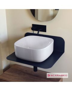 Νιπτήρας Πορσελάνης Moon 42x42 Scarabeo White 5501-300