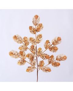 ΚΛΑΔΙ ΧΑΛΚΙΝΟ, ΜΕ GLITTER ΚΑΙ ΠΟΥΛΙΕΣ, 75cm Eurolamp 600-45340