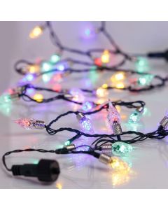 XMAS ΛΑΜΠΑΚΙ ΣΕΙΡΑ 200 LED 5mm VINTAGE ΔΙΑΚΟΣΜΗΤΙΚΟ 1.2mm 31V ΜΕΤΑΣΧΗΜΑΤΙΣΤΗ 4 ΕΠΕΚΤΑΣΕΙΣ ΕΩΣ 3 ΣΕΤ ΠΡΑΣΙΝΟ PVC ΚΑΛΩΔΙΟ ΧΡΩΜΑΤΙΣΤΟ LED ΑΝΑ 5cm ΠΑΡΟΧΗ 3m IP44 Eurolamp 600-03960