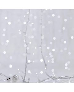 ΚΟΥΡΤΙΝΑ, 360 LED 3mm, 31V ΜΕΤΑΣΧΗΜΑΤΙΣΤΗ, 4 ΕΠΕΚΤΑΣΕΙΣ ΩΣ 3 ΣΕΤ, ΔΙΑΦΑΝΟ PVC ΚΑΛΩΔΙΟ, ΛΕΥΚΟ LED, (200 x 200cm, 20 LINES x 18 LED), ΠΡΟΕΚΤΑΣΗ ΠΑΡΟΧΗΣ 3m, ΙΡ44 Eurolamp 600-17140