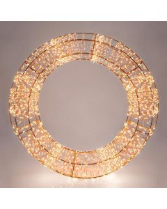 ΣΤΕΦΑΝΙ ΦΩΤΙΖΟΜΕΝΟ, 2880 ΘΕΡΜΑ LED, ΜΕ ΜΕΤΑΣΧΗΜΑΤΙΣΤΗ, ΧΑΛΚΟΥ, 50cm Eurolamp 600-22427