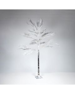 ΑΣΗΜΙ ΔΕΝΤΡΟ ΦΤΕΡΗ 1,8m, ΜΕΤΑΣΧΗΜΑΤΙΣΤΗΣ, 140 ΘΕΡΜΑ ΛΕΥΚΑ MINI LED, ΠΡΟΕΚΤΑΣΗ ΠΑΡΟΧΗΣ 3m, IP44 Eurolamp 600-30727